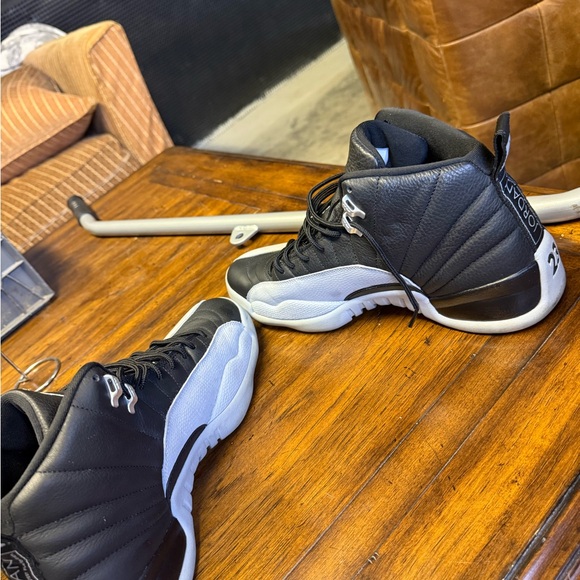 Jordan 12 Retro Barrons. Grey On Black - Picture 5 of 7